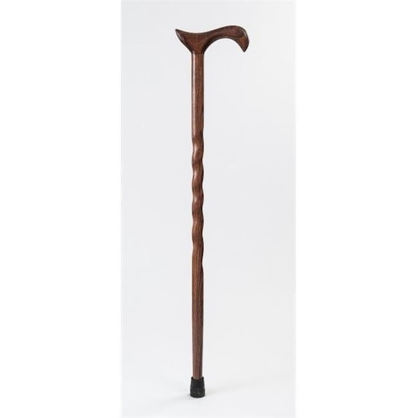 Brazos Walking Sticks Brazos Walking Sticks DHTC1R34 34 in. Twisted Oak Or Ash Derby Walking